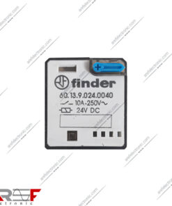 رله شیشه ای پایه گرد فیندر Finder مدل 60.13.9.024.0040 دارای 24 ولت 10 آمپر 11 پایه