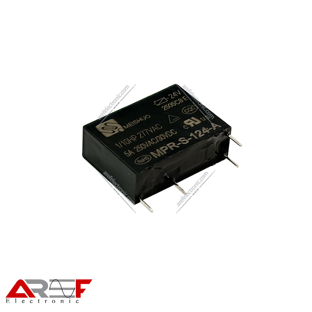 رله پکیجی Meishuo مدل MPR-S-124-A دارای 24 ولت 5 آمپر 4 پین - Image 2