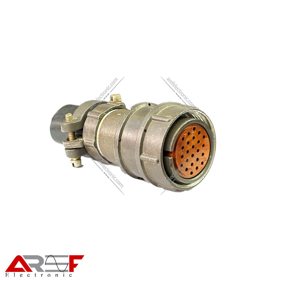کانکتور روسی 24پین قطر 27mm مادگی سرکابلی با کاور